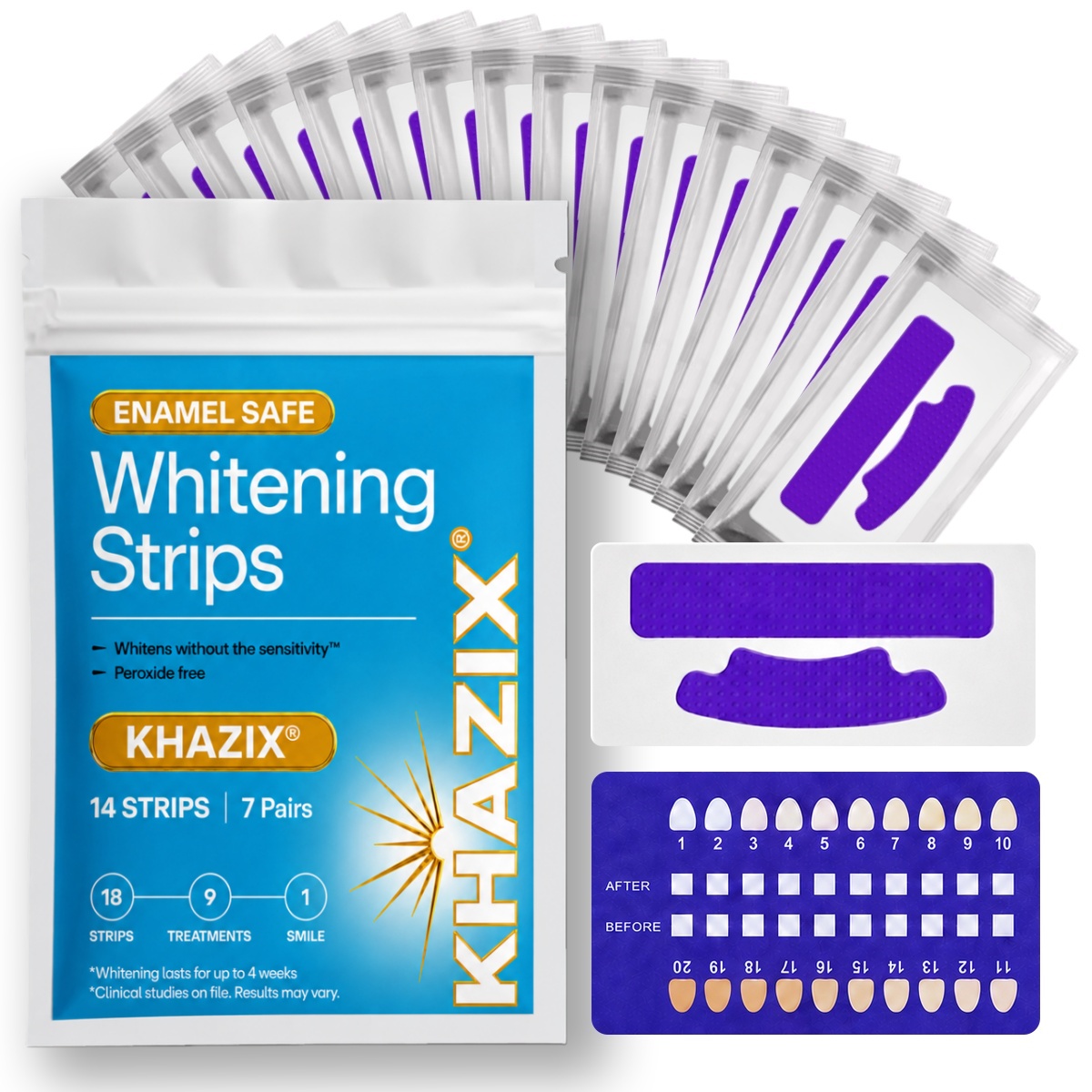 Teeth Whitening Retainer - 7 пар полосок для отбеливания зубов