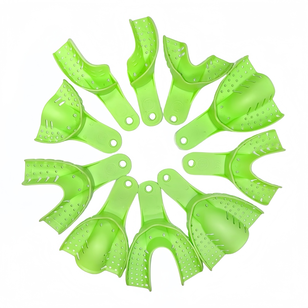 Teeth Whitening Tray - 10 шт./компл., автоклавируемые стоматологические пластиковые слепочные