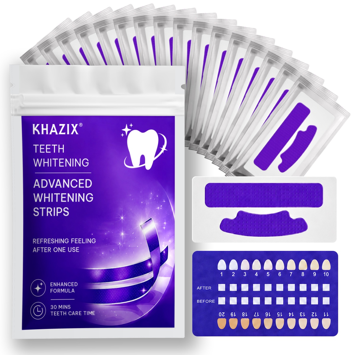 Teeth Whitening Retainer - 1/7 пары отбеливающих полосок для зубов