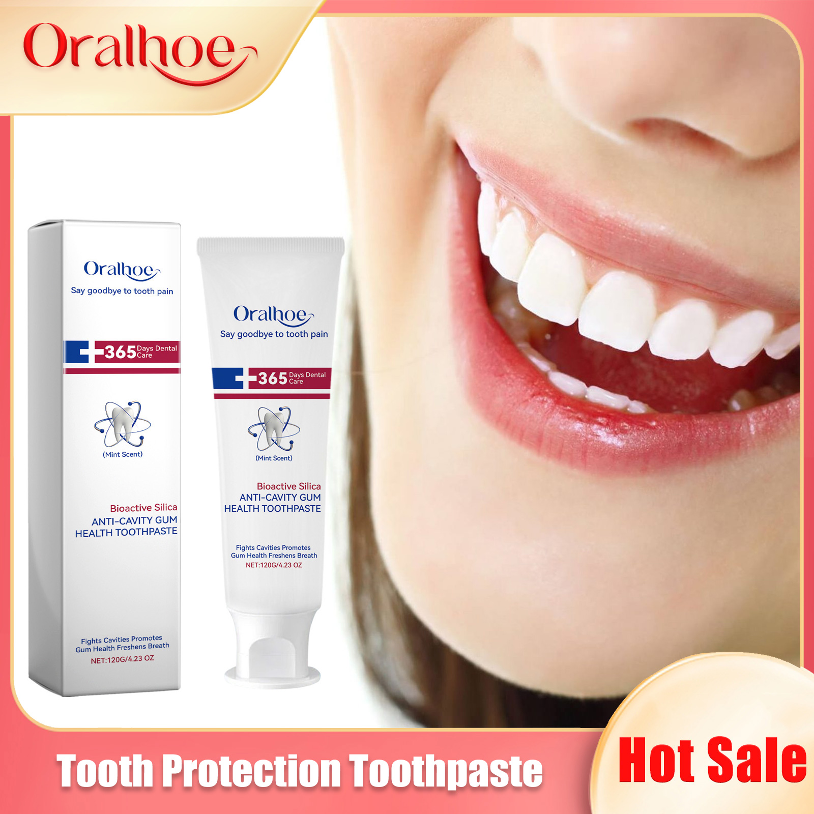 Teeth Whitening Crest - Отбеливающая пробиотическая зубная паста, средство для
