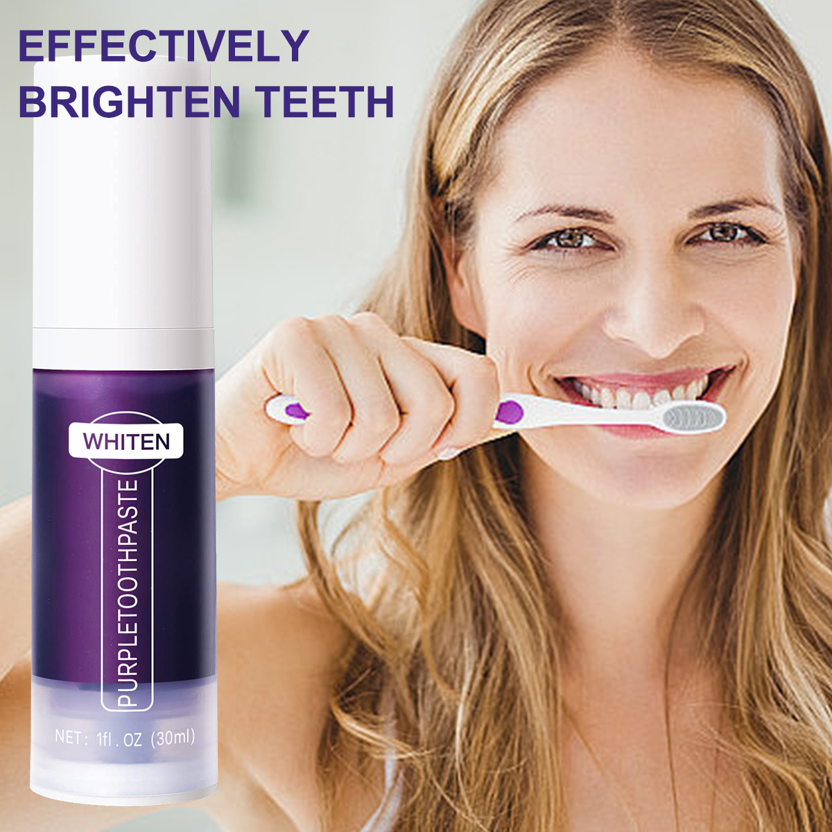 Фиолетовая зубная паста-коррек – обзор и цена Teeth Whitening Crest