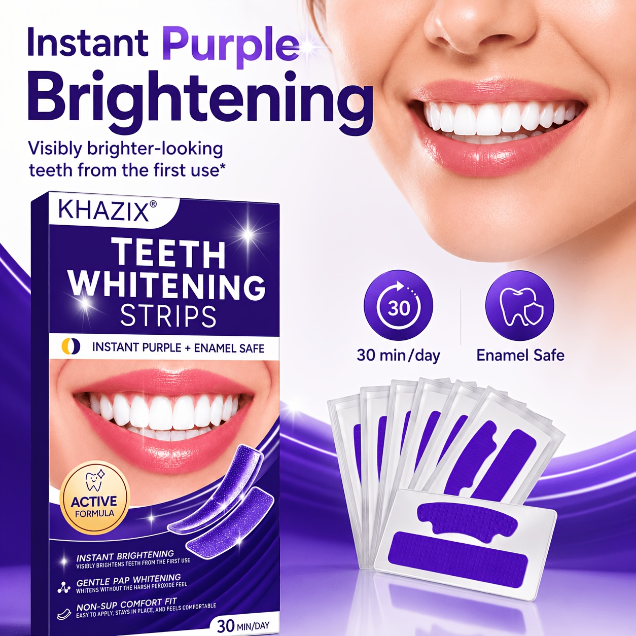 5/10 пар фиолетовых полосок дл – обзор и цена Teeth Whitening Retainer
