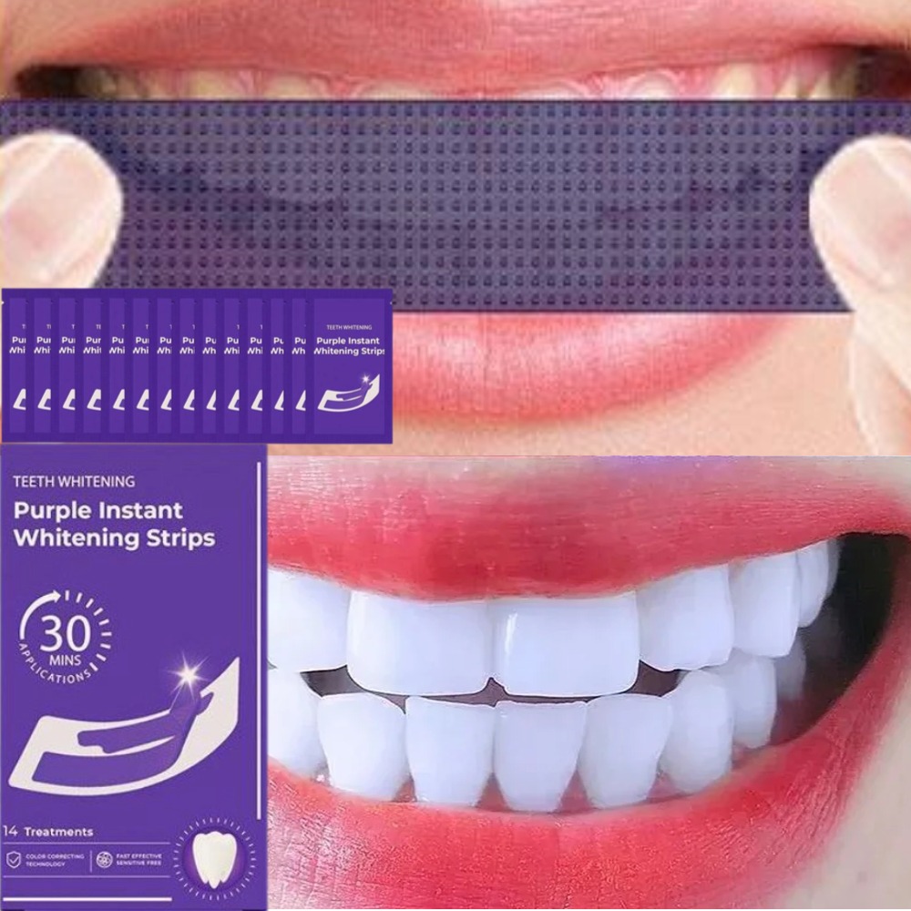 42 пары V34 Фиолетовые полоски – обзор и цена Teeth Whitening Crest